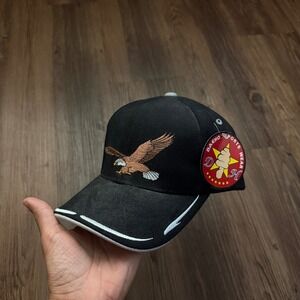 Eagle Embroidered Black Baseball Cap‎ Dad Hat Strapback Sportswear DA SHO Korea
